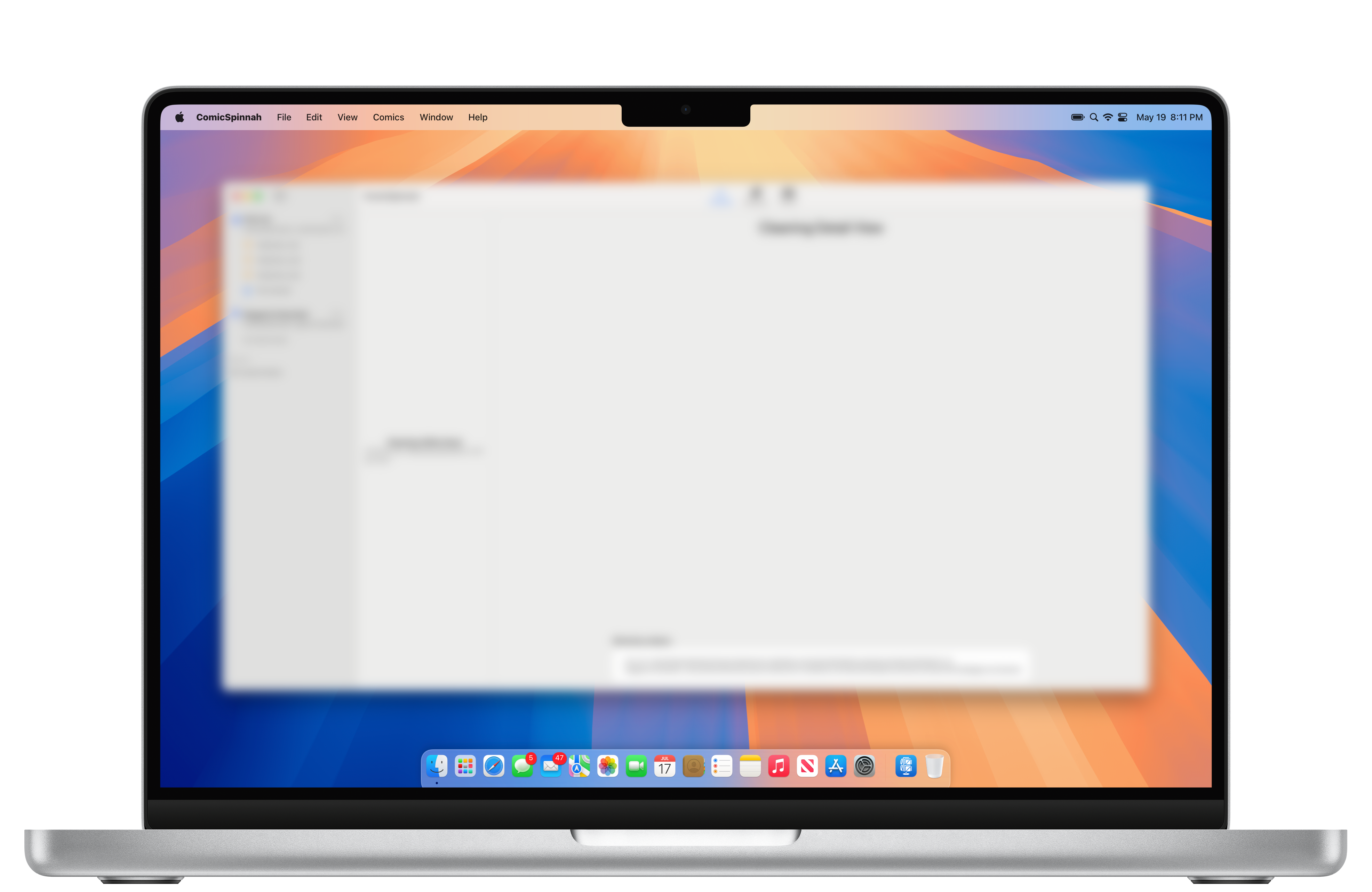 App Screenshot on MacBook